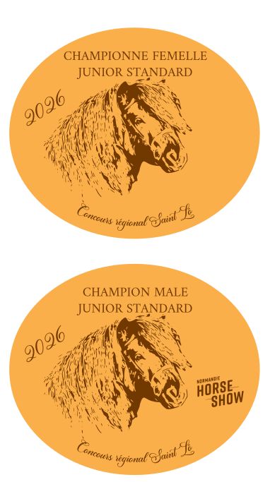 Pack de 2 plaques Junior standard -  St Lô 2026