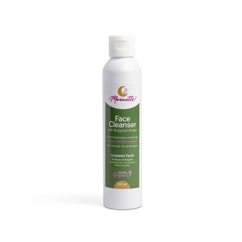 Moonette Face Cleanser with Bulgarian Roses / Limpiador Facial de Rosas Búlgaras