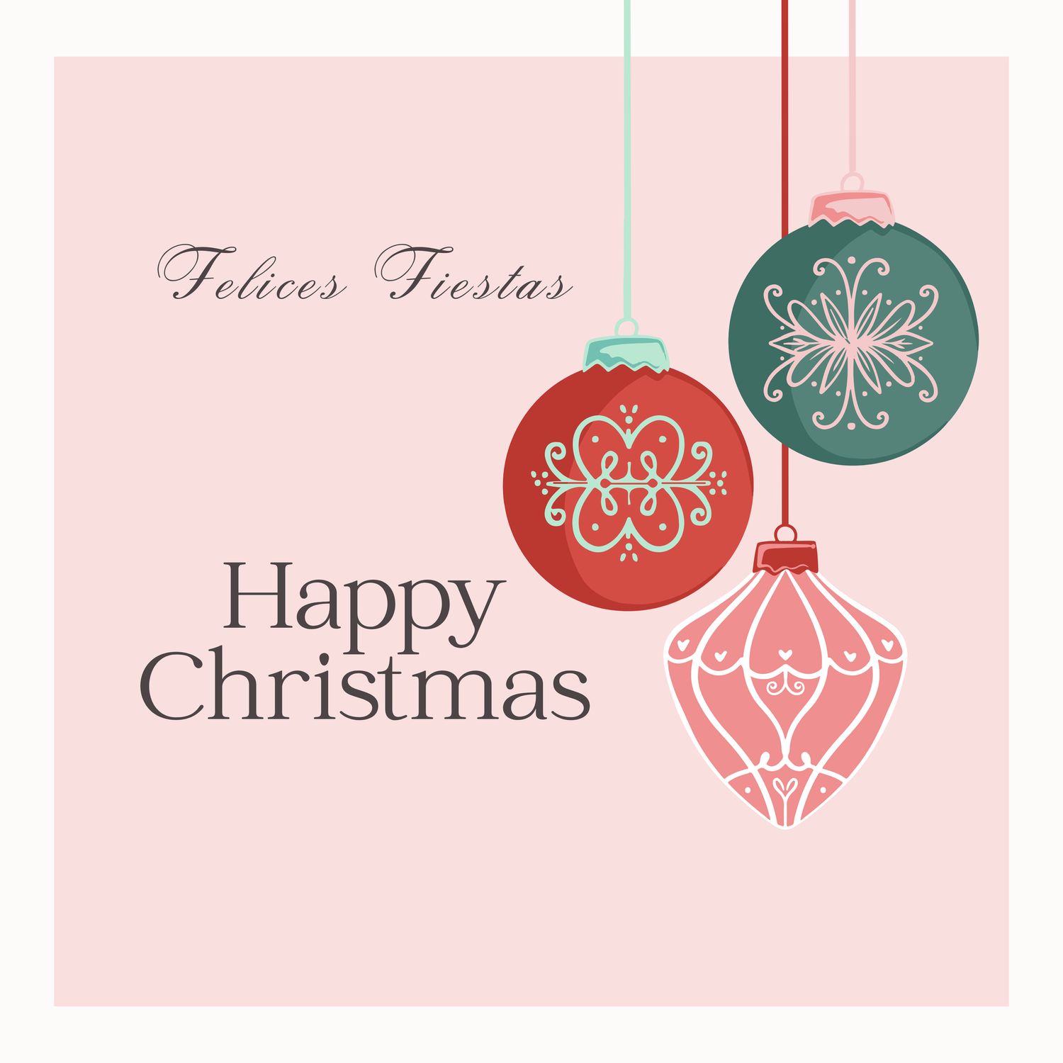 Digital Personalized Spanish Greeting Card Holiday Bilingual / Tarjeta Navidad Personalizada Online Christmas card for Business Spanish greeting card Felices fiestas navidena para empresas tarjeta navidad personalized online