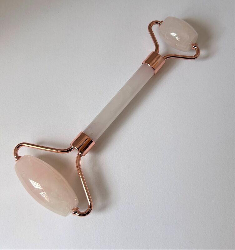 Rose Quartz Face Roller / Rodillo Facial de Cuarzo Rosa Face roller rose quartz crystal face yoga face massage glowing skin anti-ageing beauty tool facial self care gift for her