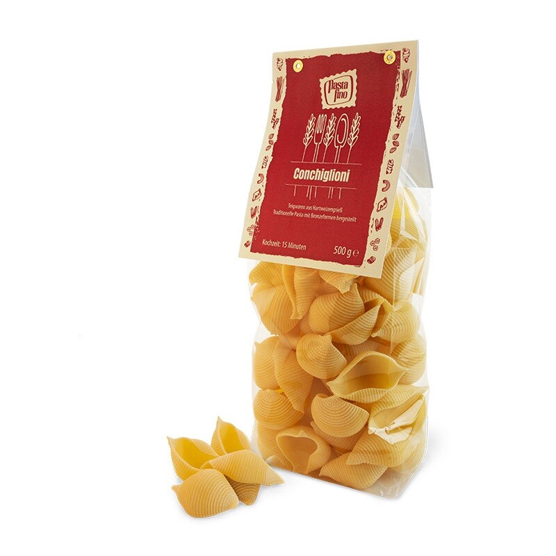 Traditionelle, italienische Pasta Conchiglioni - aus Hartweizengrieß (100g/0,94€)