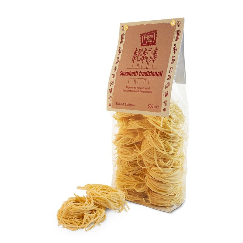 Traditionelle, italienische Pasta Spaghetti &quot;tradizionali&quot; - aus Hartweizengrieß (100g/1,00€)