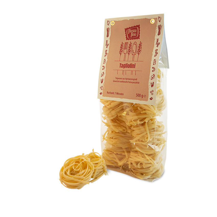 Traditionelle, italienische Pasta Tagliolini - aus Hartweizengrieß (100g/1,00€)