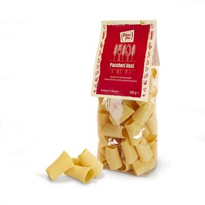 Traditionelle, italienische Pasta Paccheri lisci - aus Hartweizengrieß (100g/0,94€)