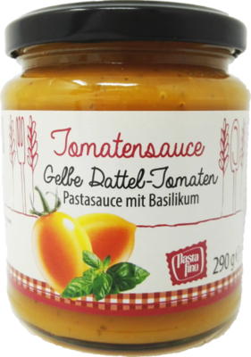 Gelbe Dattel-Tomatensauce Basilikum a 290g (100g/1,93€)