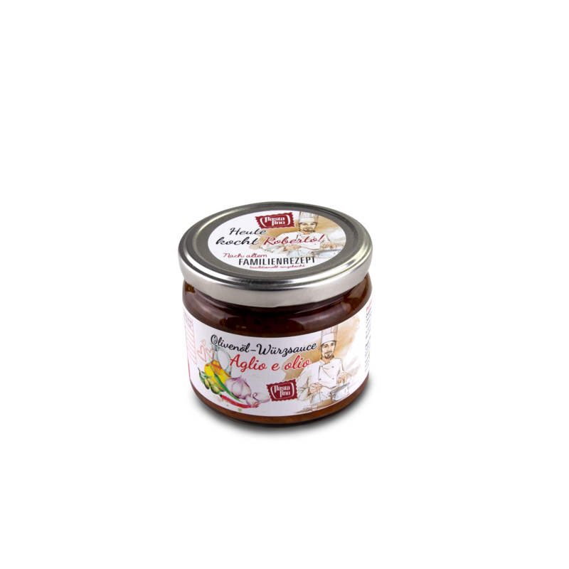 Tomatensauce aglio e olio-Knoblauch, Chili und Olivenöl 280g (100g/1,78€)