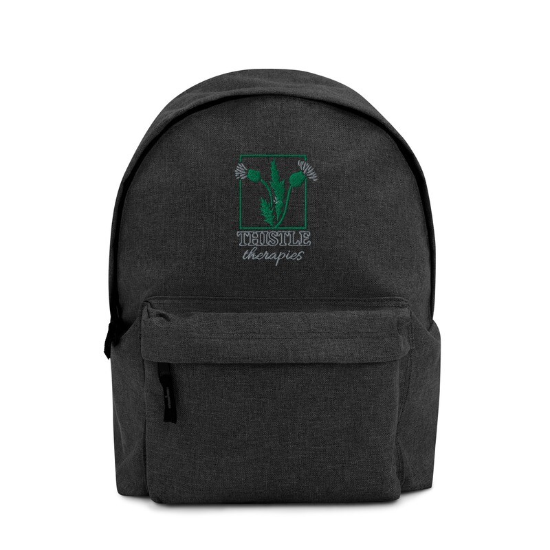 Embroidered Backpack &quot;Thistle Thera Pink Logo&quot;