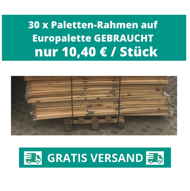 30 Palettenrahmen auf Europalette GEBRAUCHT