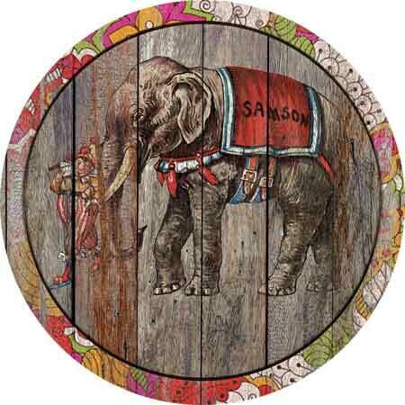 Vintage Elephant Digital Design