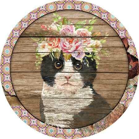 Floral Feline 2 Digital Design