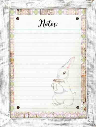 White Framed Bunny Digital Design
