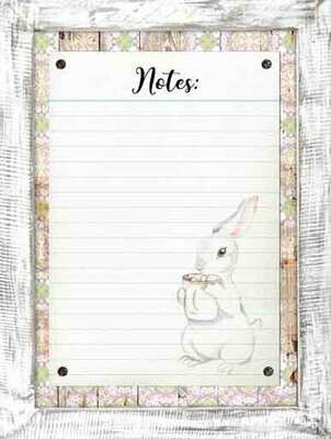 White Framed Bunny Digital Design