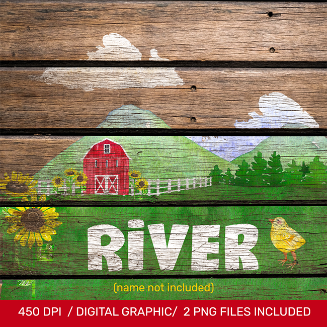 Rustic Farm 12&quot; Digital Design