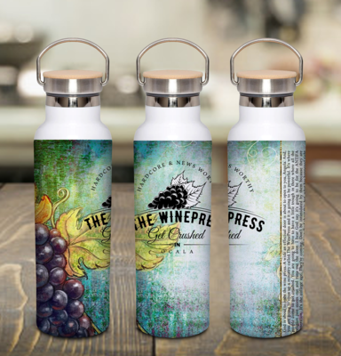 24 Oz Waterbottle Bamboo Top Template
