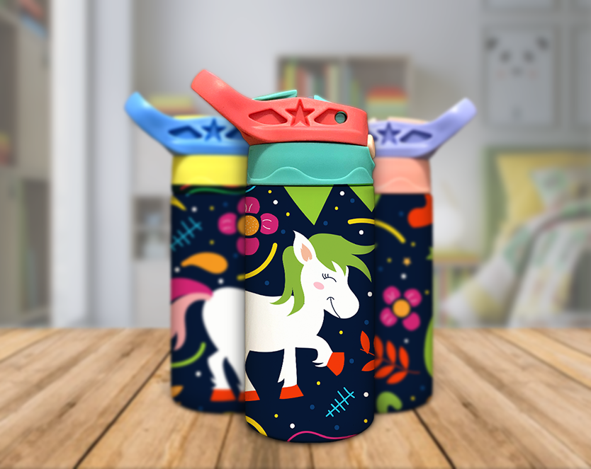 Green Haired Pony Sippy Digital Design Template