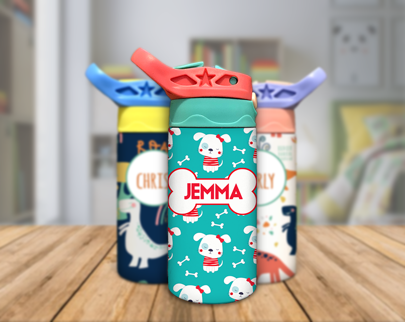 Red Shirt Puppy sippy Love Template