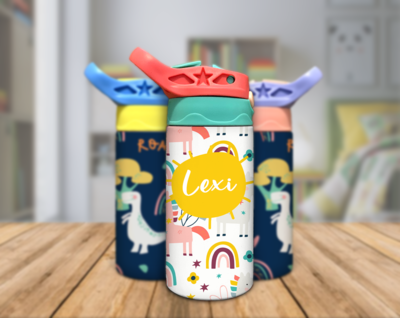 Rainbow Unicorns Sippy Digital Design Template