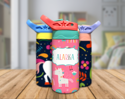 Pink Unicorn Rainbows Digital Design Template