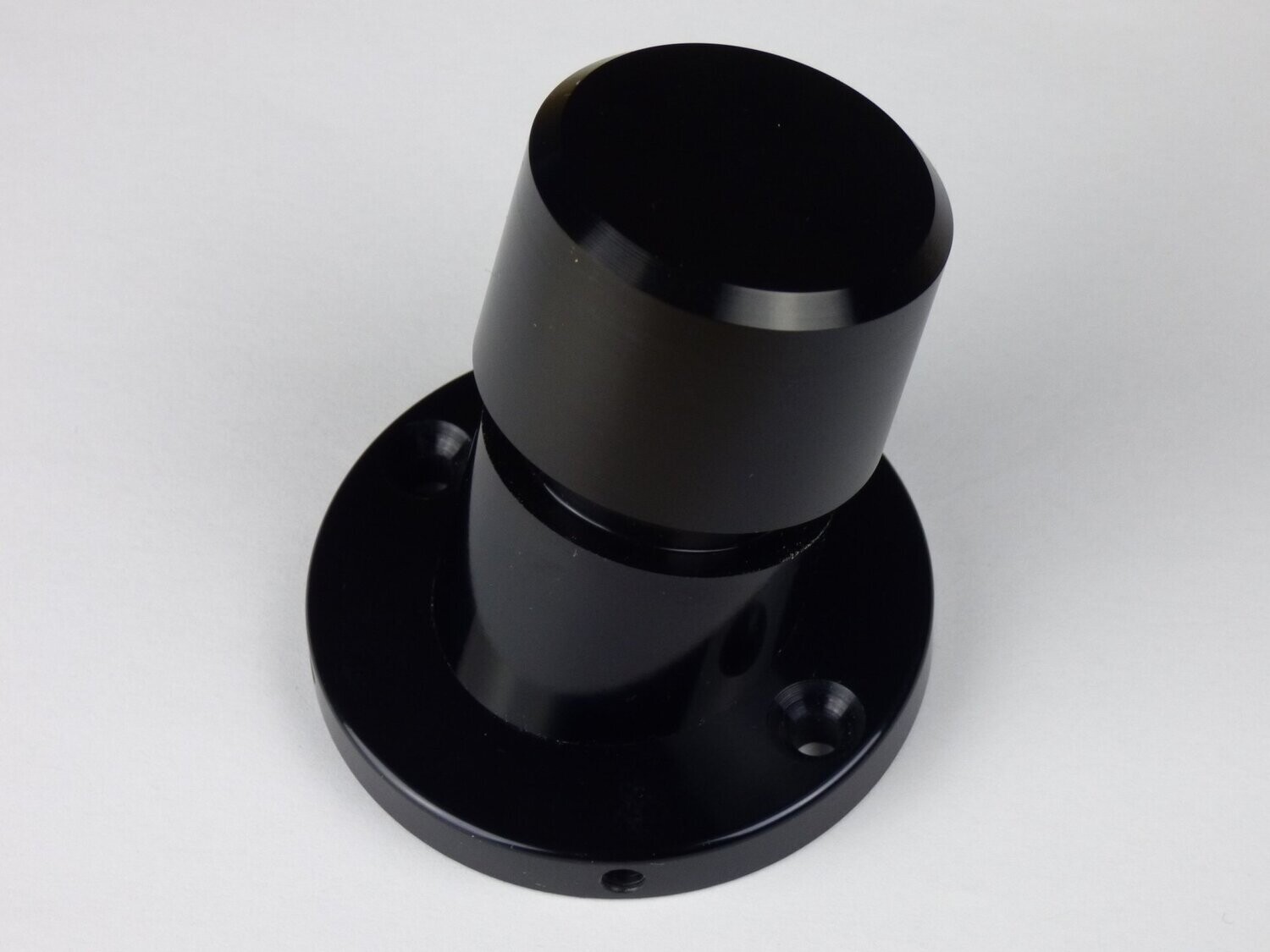 Fußpiston Aluminium schwarz / flach