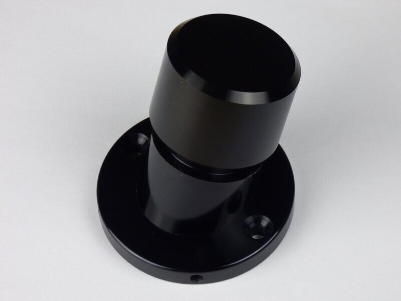 Fußpiston Aluminium schwarz / flach Fußpiston Aluminium schwarz / flach