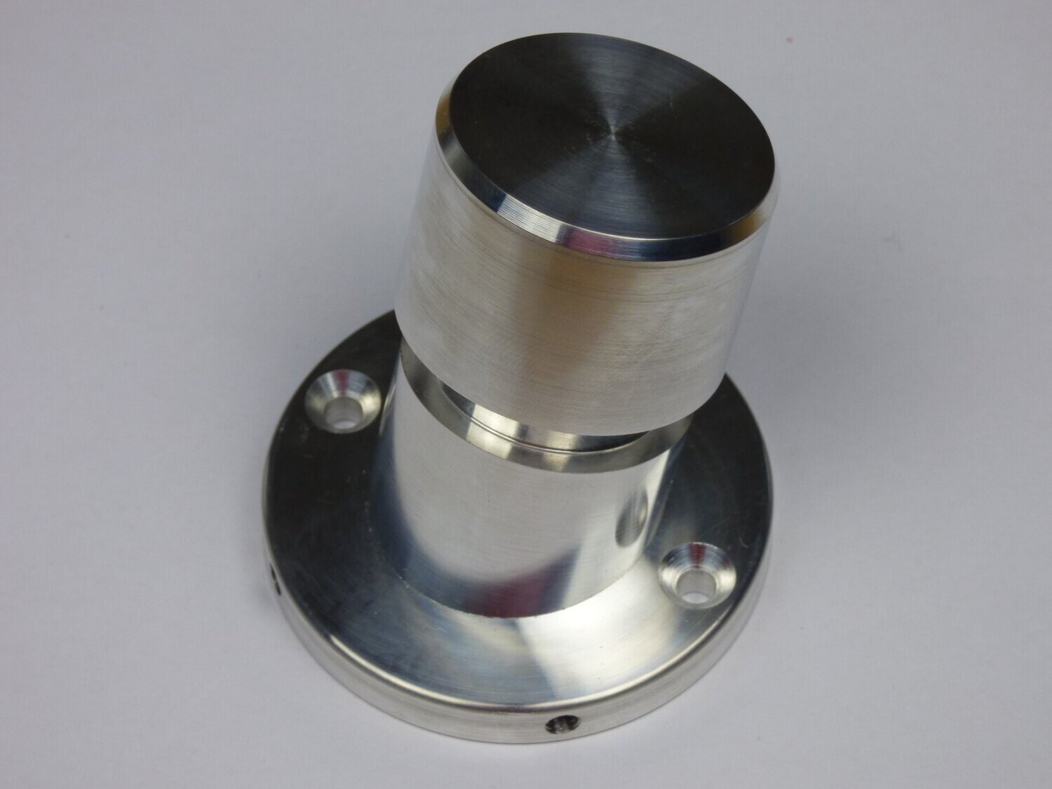 Fußpiston Aluminium  / flach