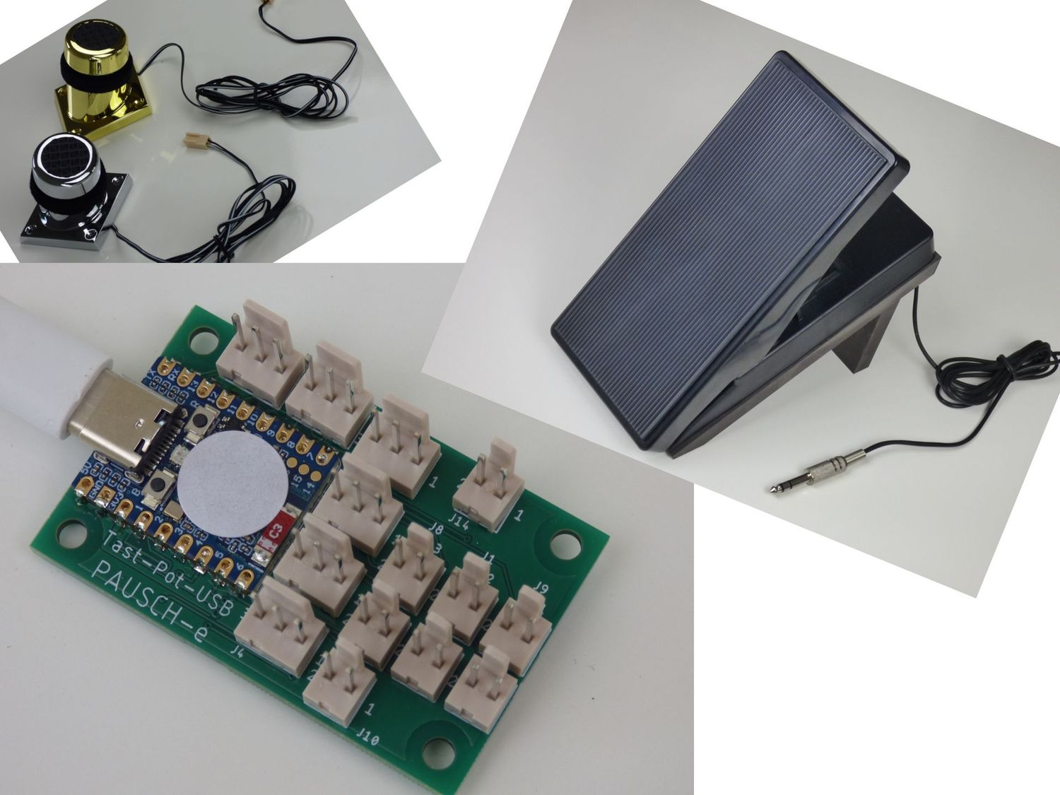 Schwelltritte und Fußpistons mit USB Elektronik