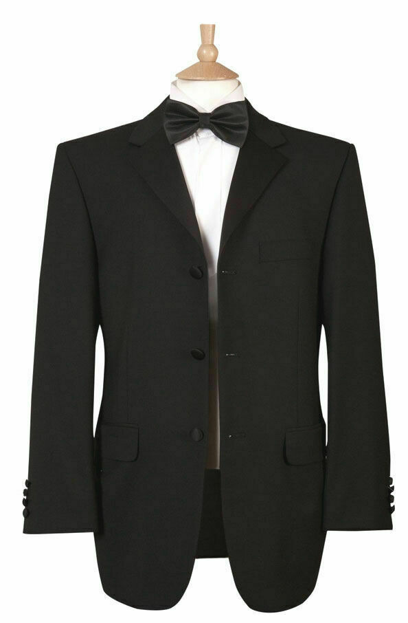 BLACK 3 BUTTON TUXEDO JACKET