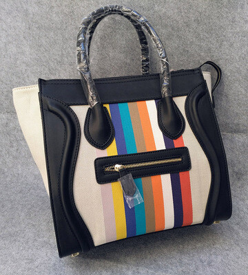 Colorful Canvas Smile Face Handbag