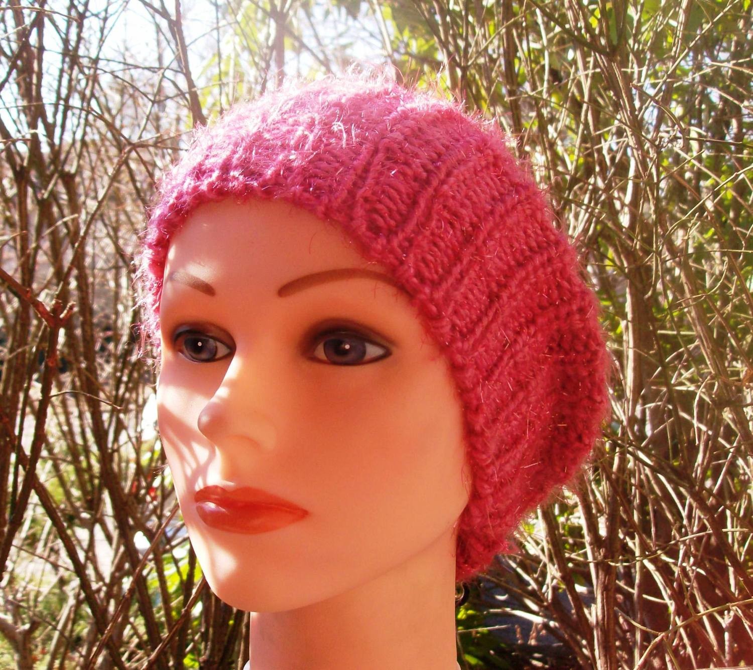 Shimmer beret puff pink