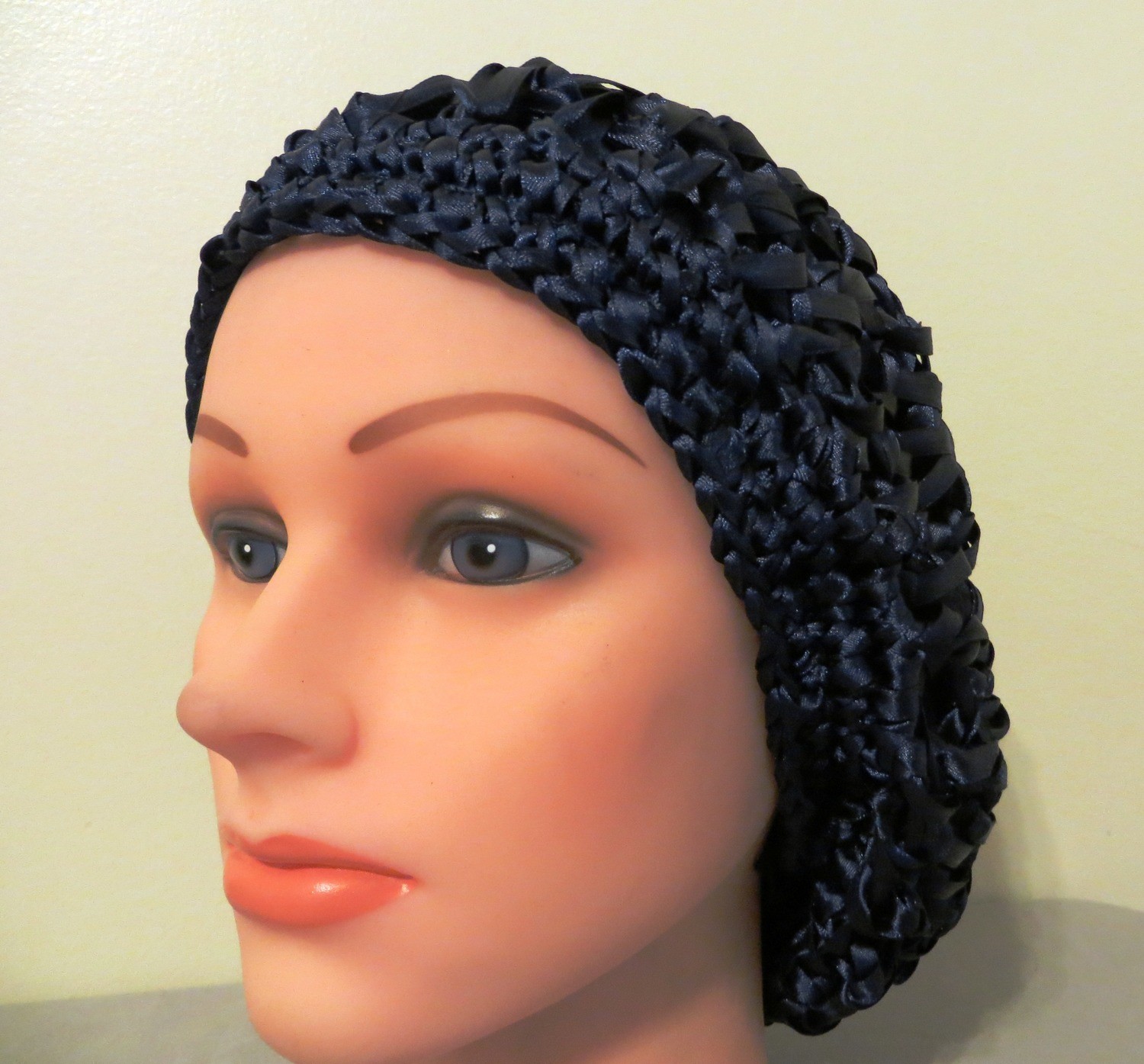 Ribbon snood royal blue color