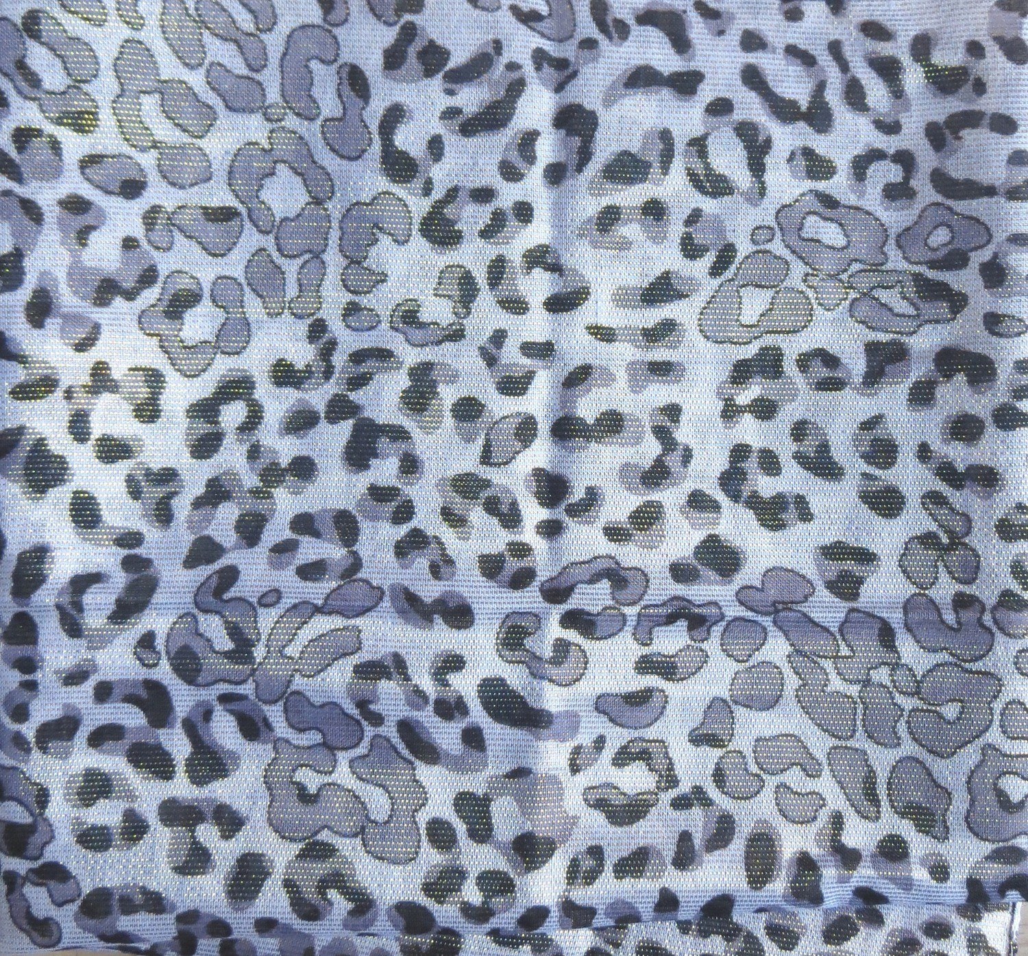 Gray cheetah print smaller shimmering tichel
