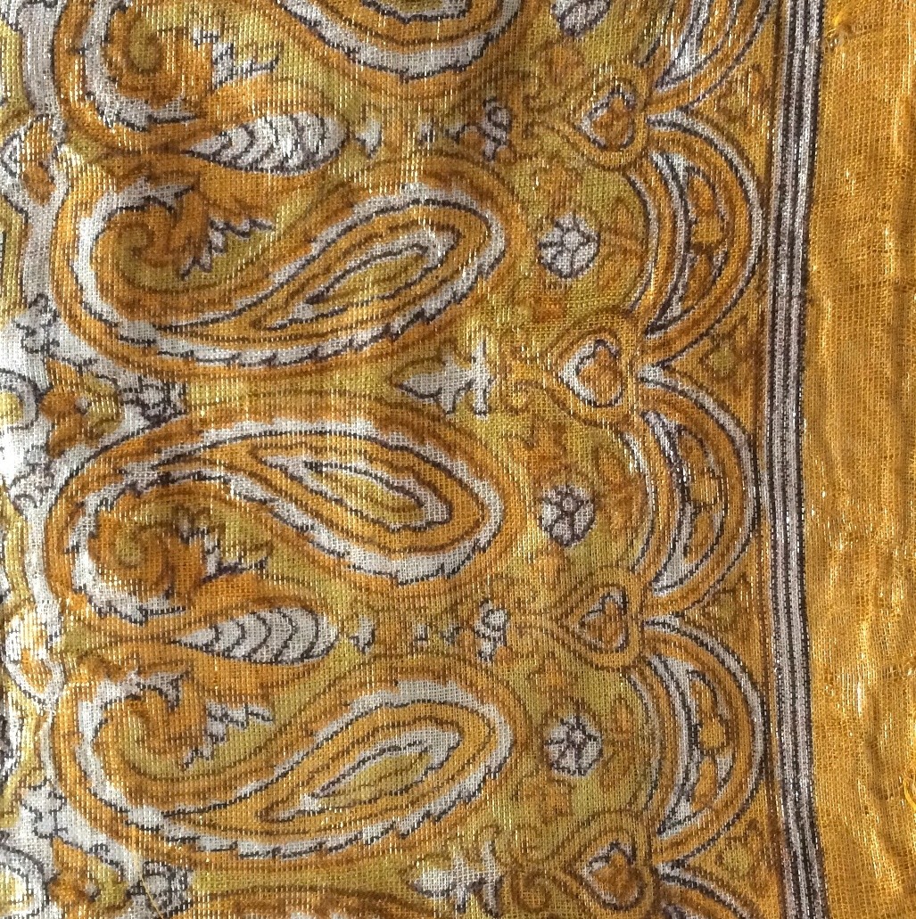 Mustard  shimmering head scarve