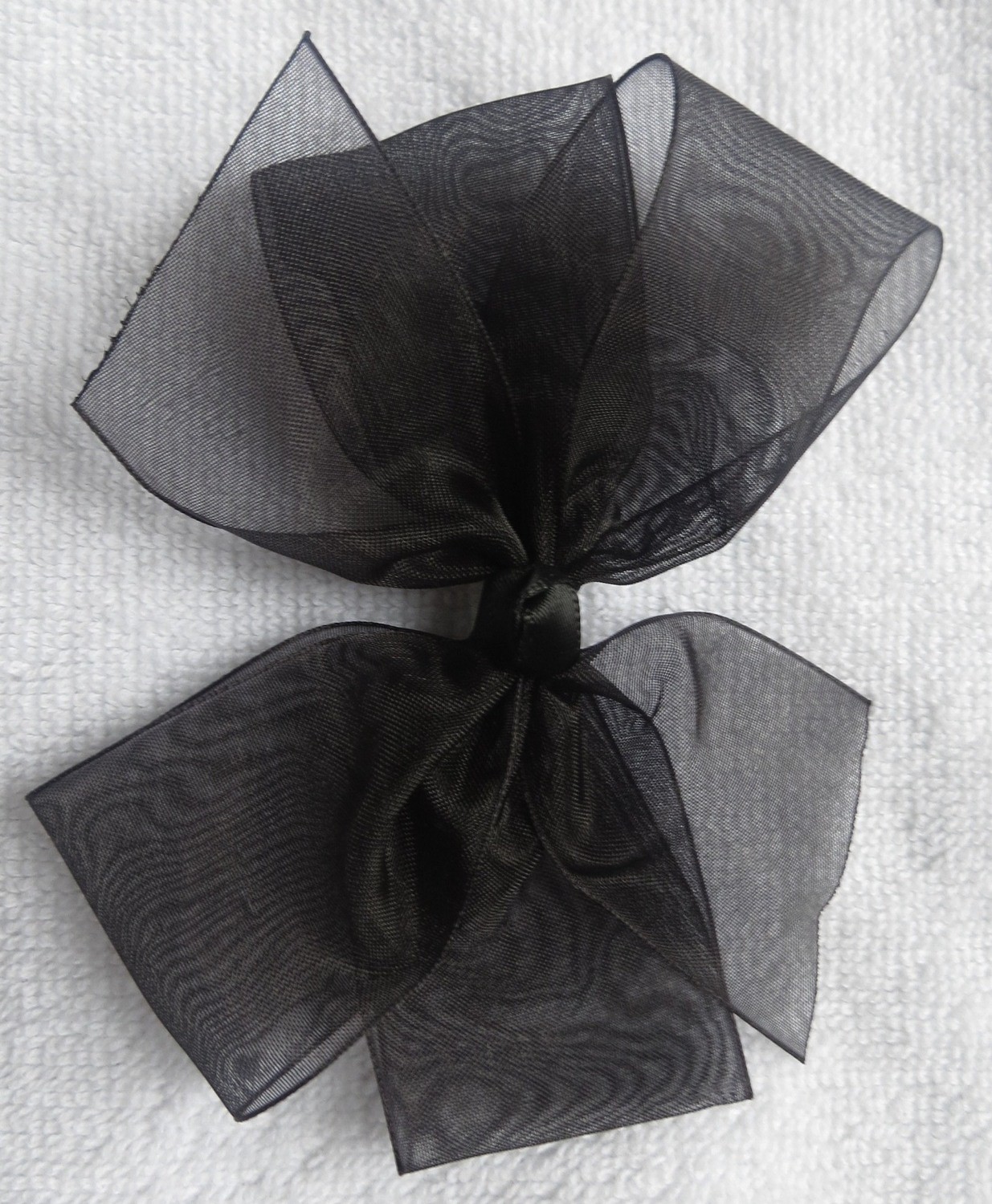 Black small organza bow