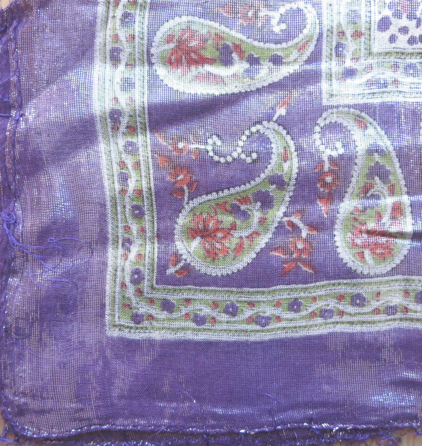 Purple with silver shimmer tichel