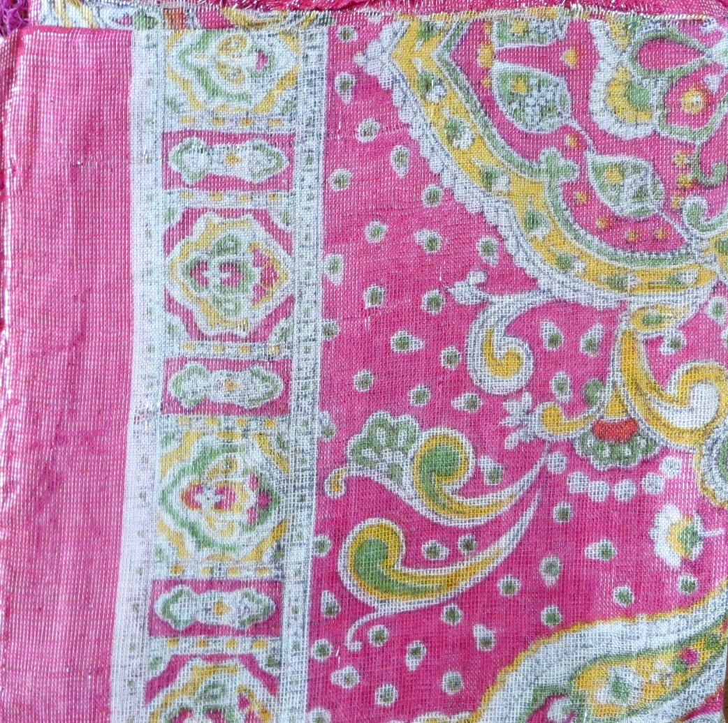 Pink shimmering head scarve