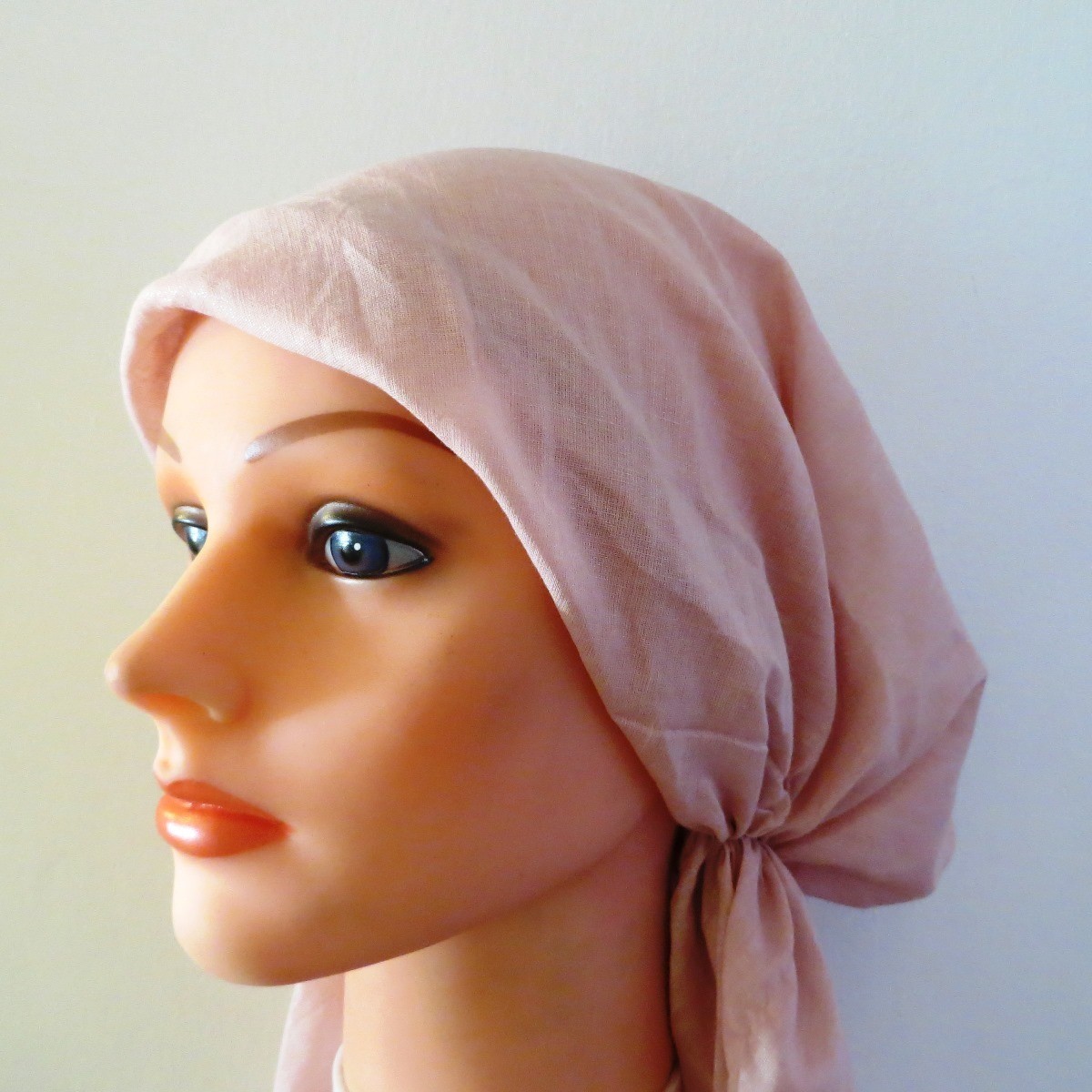 Sheen pre tied tichel pink