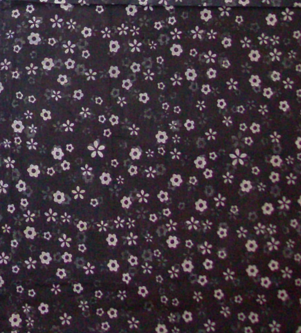 small flowers tichel black