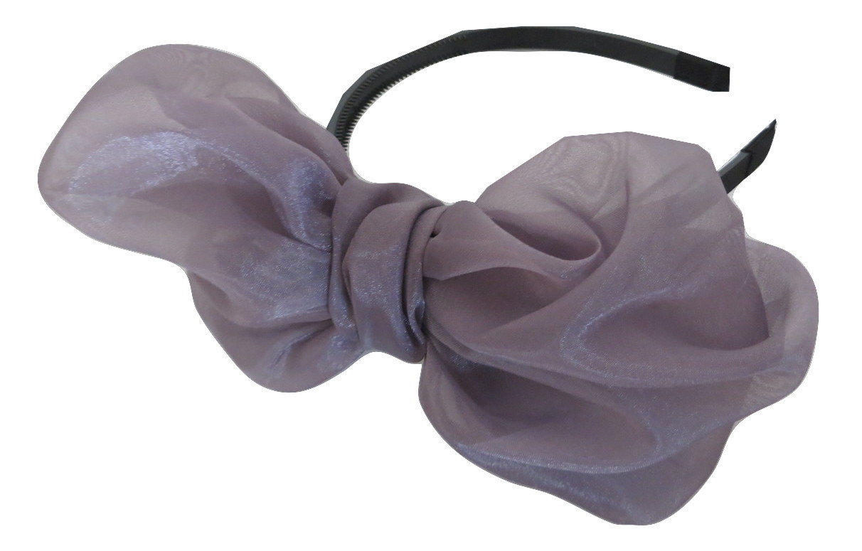 Gray Spring bow headband