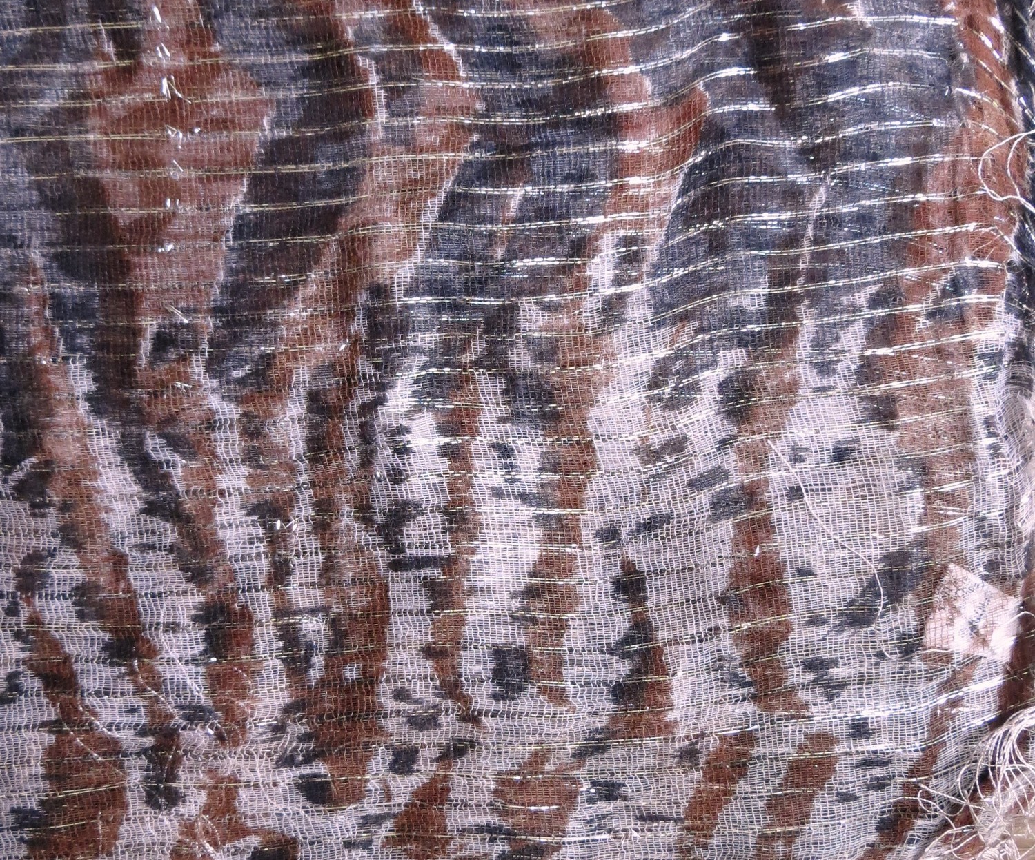 Brown and black basic animal print tichel