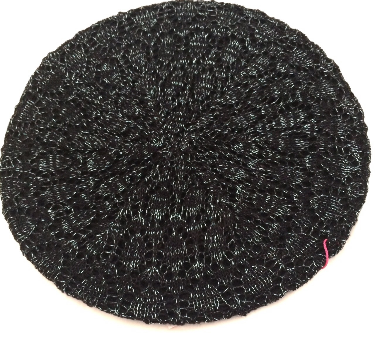 Black/Teal Lined Beret Snood