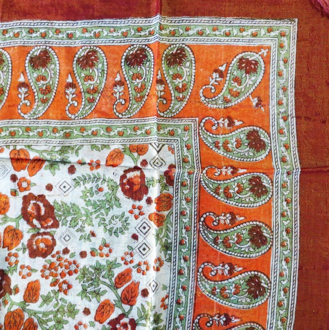 Rust shimmering head scarve