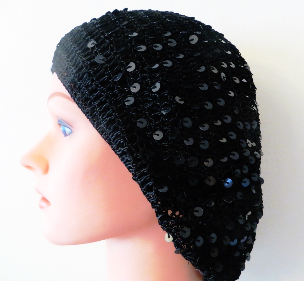 Blue sequined snood