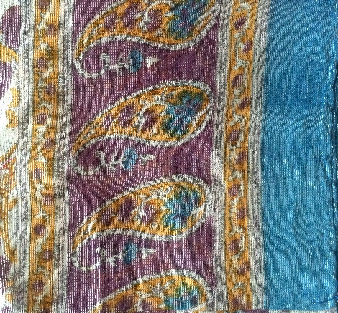 Blue shimmer headscarve tichel