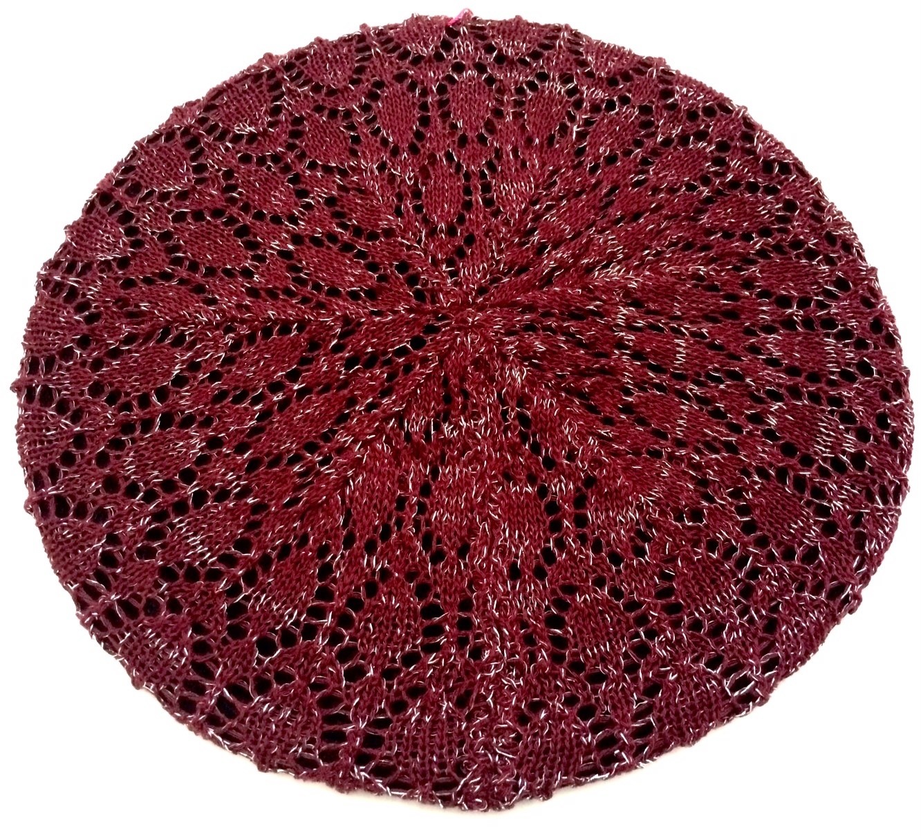 Dark Raspberry Lined Beret Snood