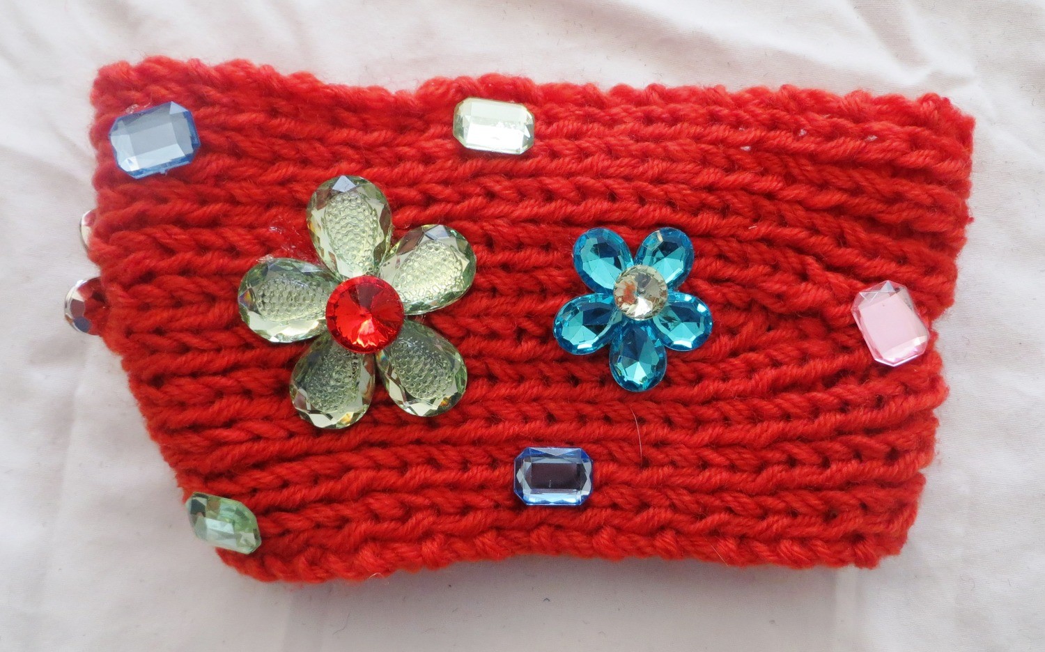 Orange jeweled head wrap