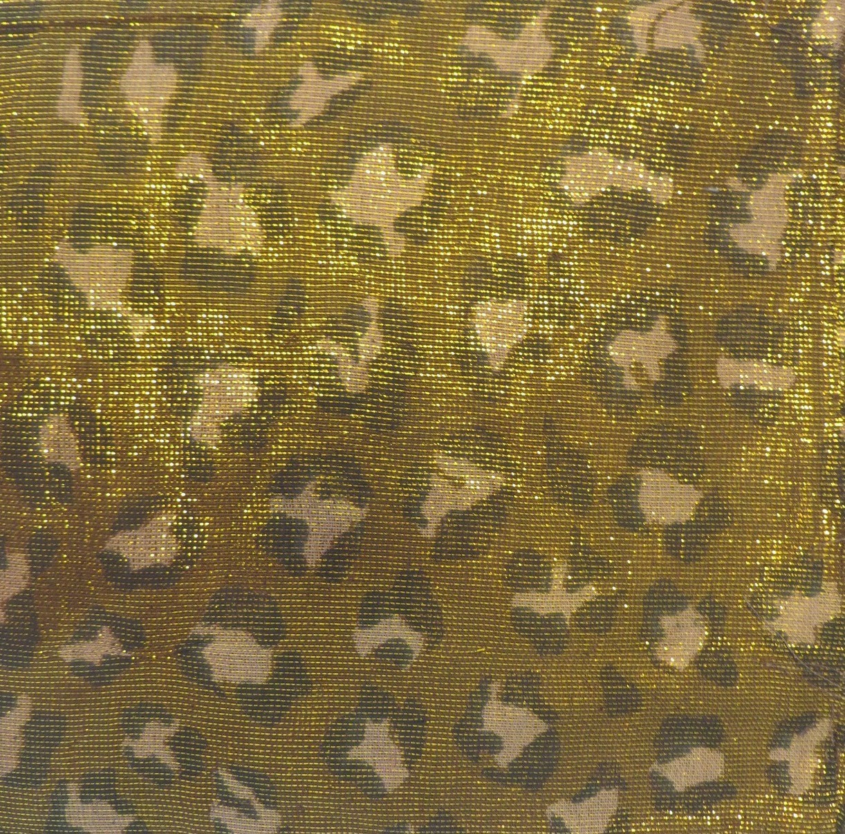 Brown and gold animal print shimmering tichel