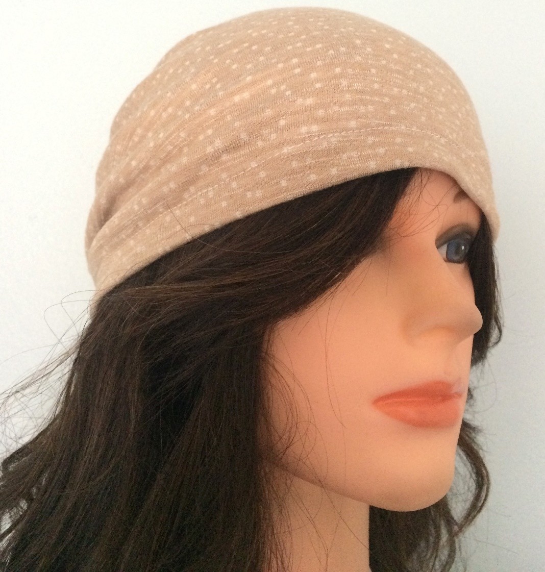Beige dotted pattern summer slouchy