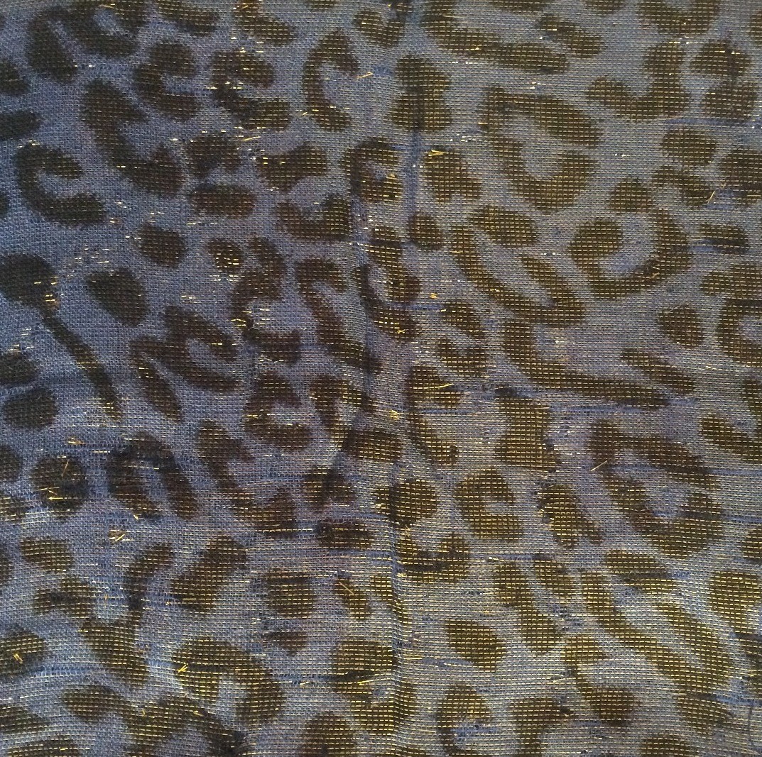 Dark blue/purplish shimmering animal print tichel