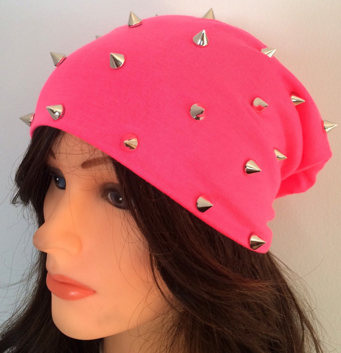 Pink summer spiky beanie