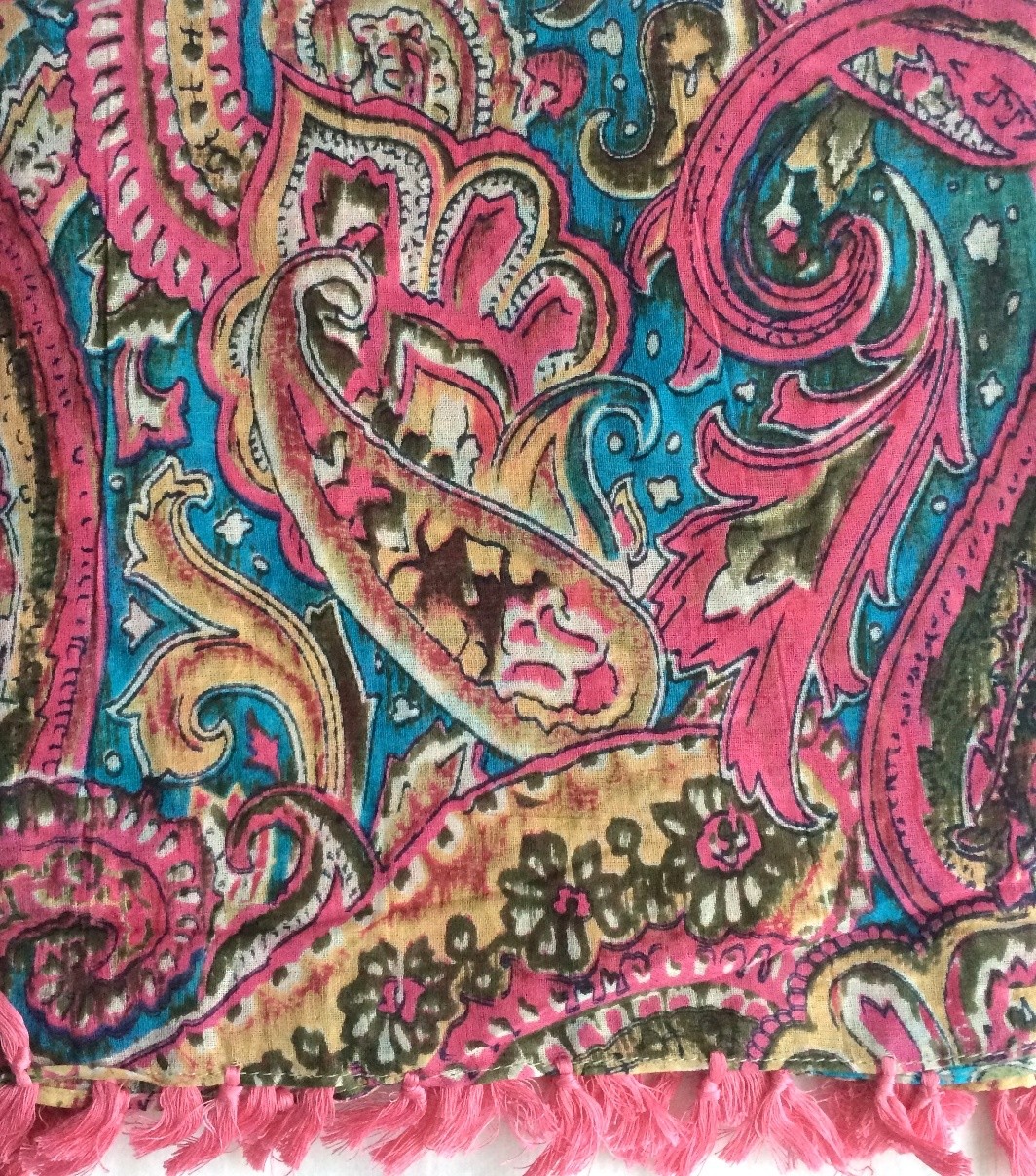 Pink, aqua, and more colors; extra fancy tichel